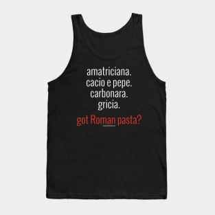 Roman Pastas (white letters) Tank Top